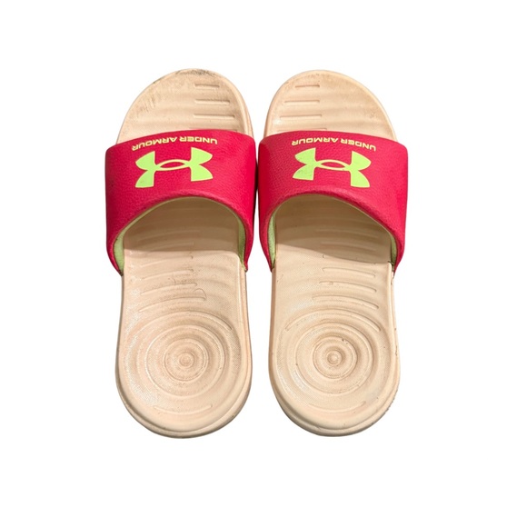 Under Armour Kids Pink and Yellow Sandals - Picture 1 of 3